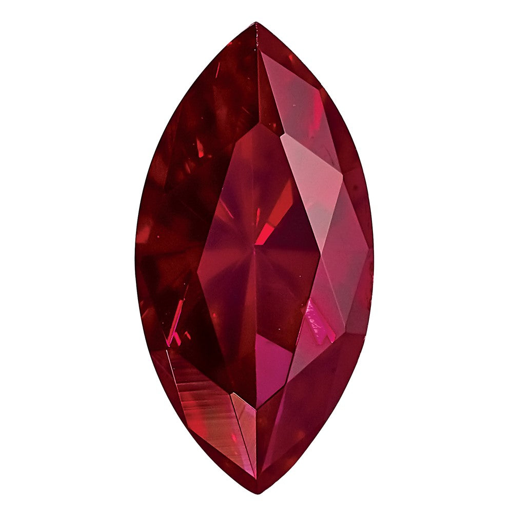 Gemstone Created Ruby 8X4mm Marquise