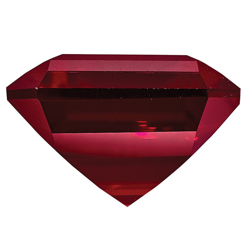 Gemstone Created Ruby 8X6mm Emerald Cut