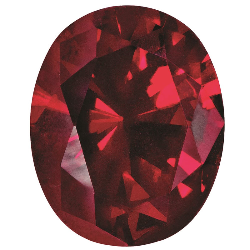 Gemstone Created Ruby 6X4mm Oval