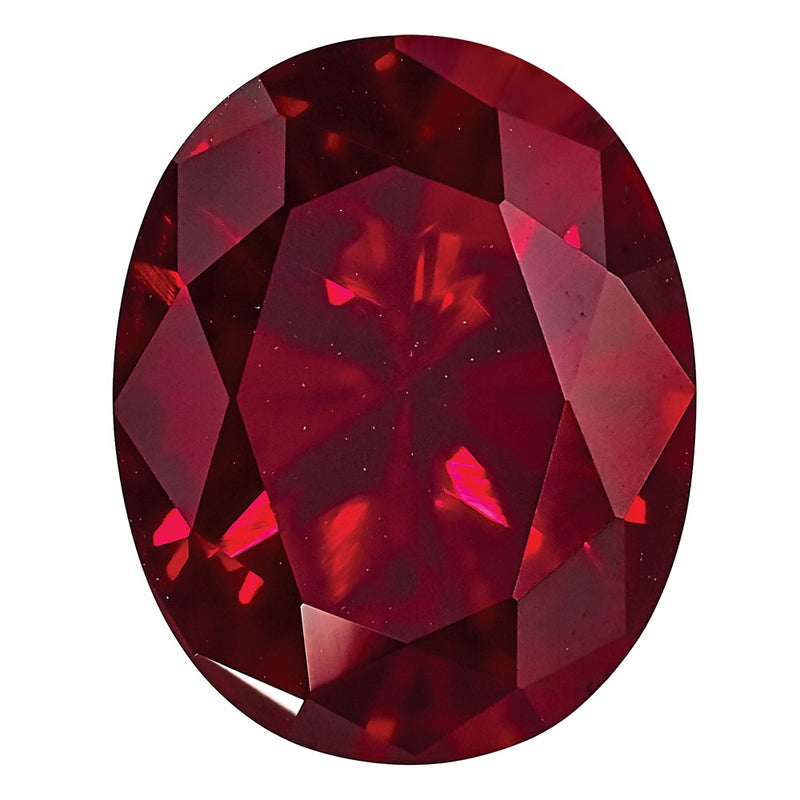 Gemstone Created Ruby 9X7mm Oval