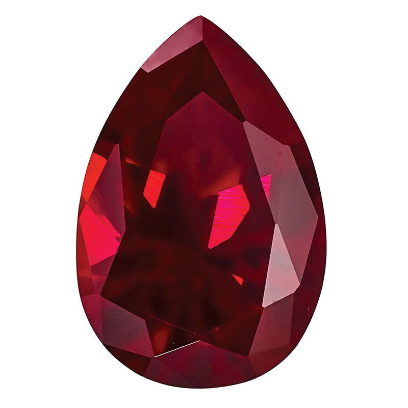 Gemstone Created Ruby 7X5mm Pear