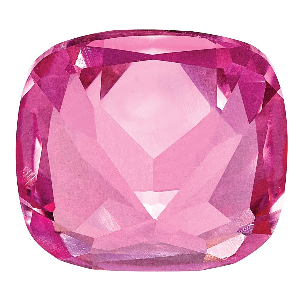 Gemstone Created Pink Sapphire 8mm Antique Cushion