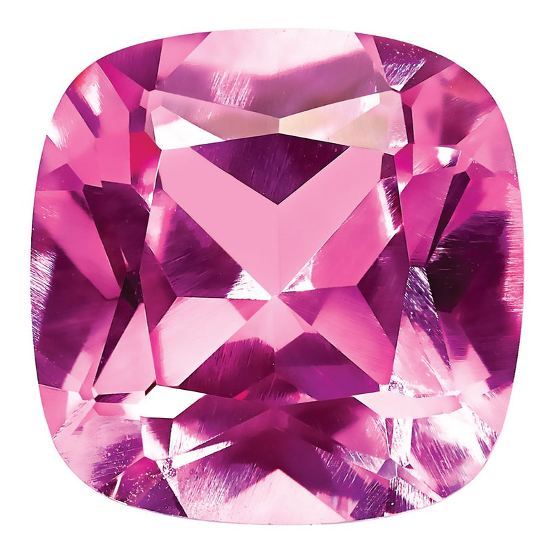 Gemstone Created Pink Sapphire 5mm Antique Cushion