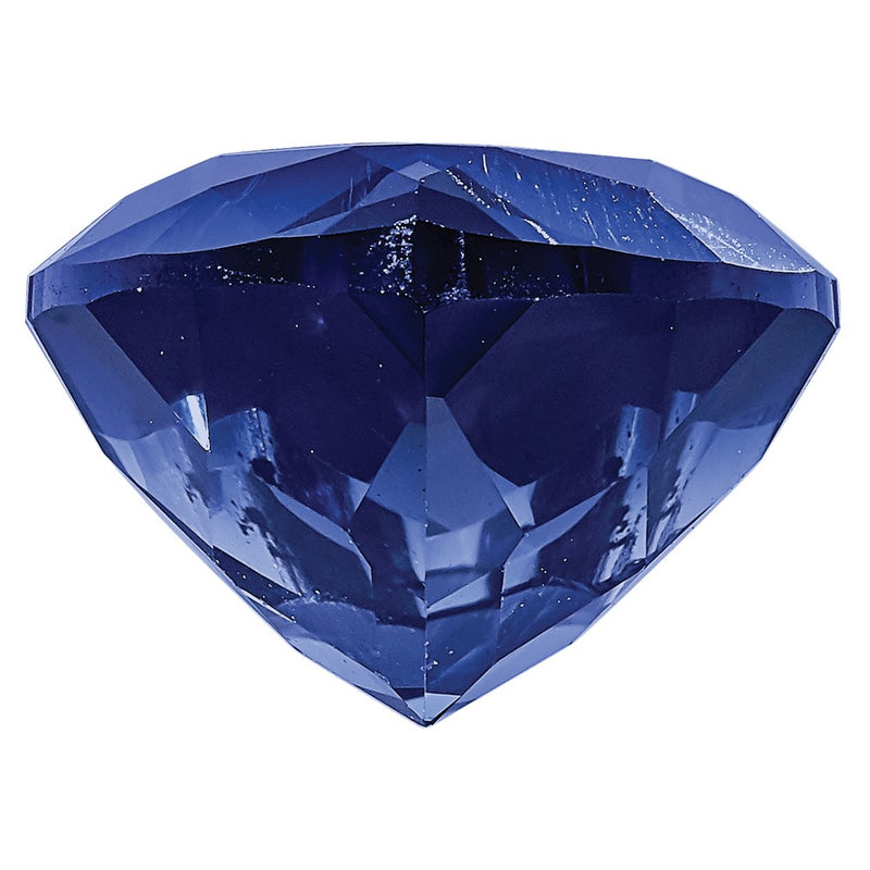 Gemstone Created Blue Sapphire 5mm Heart