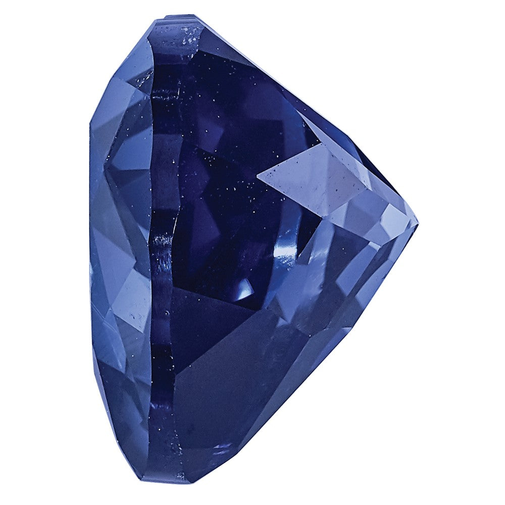 Gemstone Created Blue Sapphire 8mm Heart