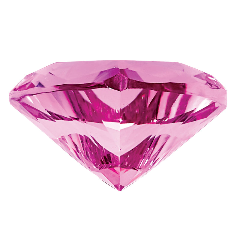 Gemstone Created Pink Sapphire 6mm Heart