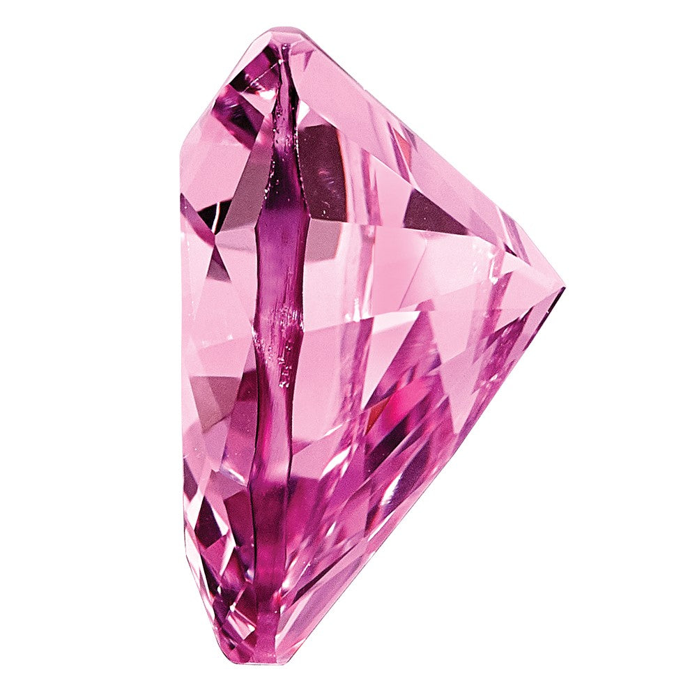 Gemstone Created Pink Sapphire 7mm Heart
