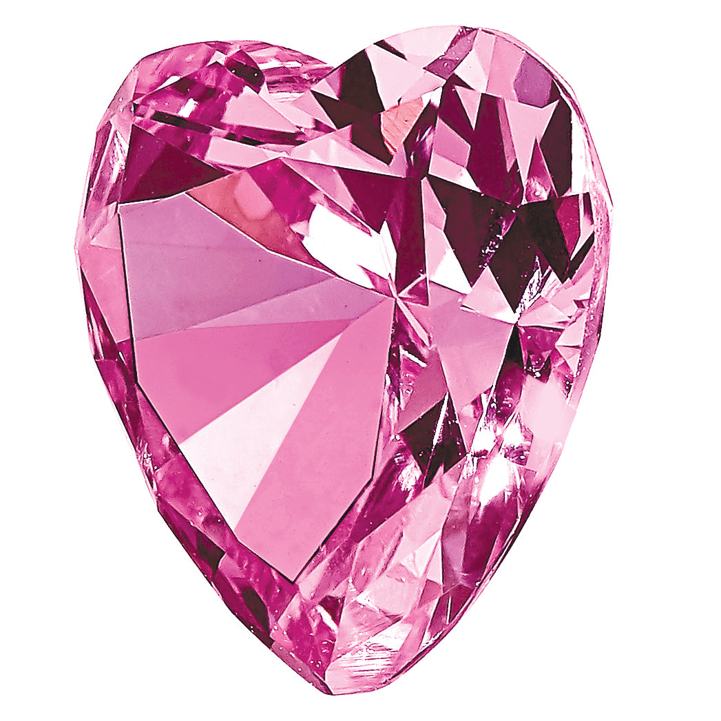 Gemstone Created Pink Sapphire 6mm Heart