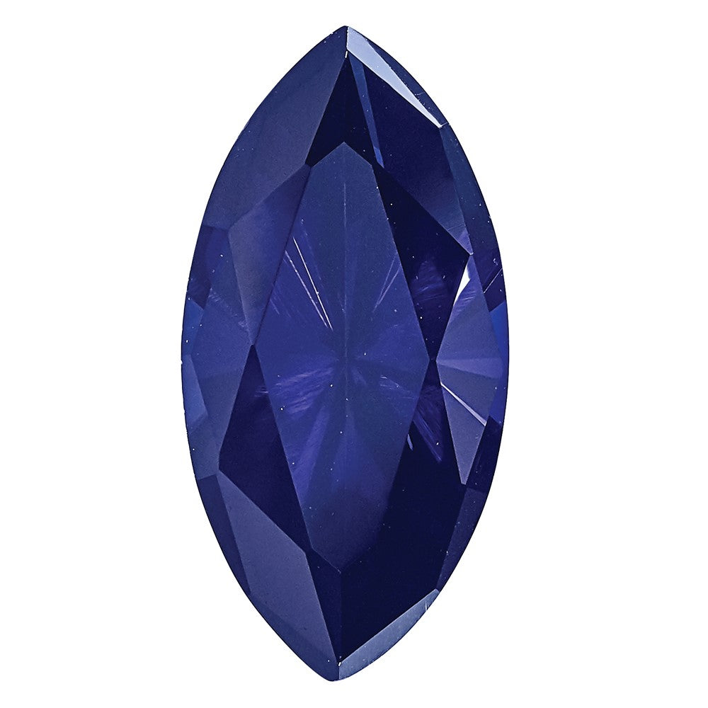 Gemstone Created Blue Sapphire 8X4mm Marquise
