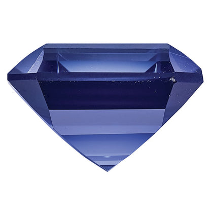 Gemstone Created Blue Sapphire 10X8mm Emerald Cut