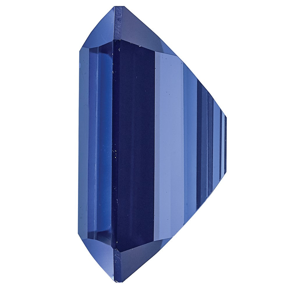 Gemstone Created Blue Sapphire 6X4mm Emerald Cut