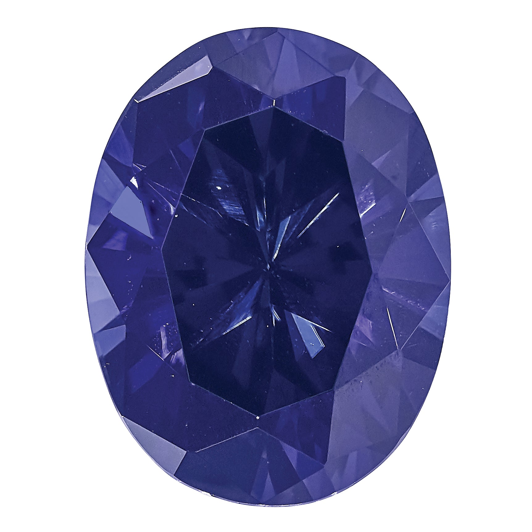 Gemstone Created Blue Sapphire 9X7mm Oval