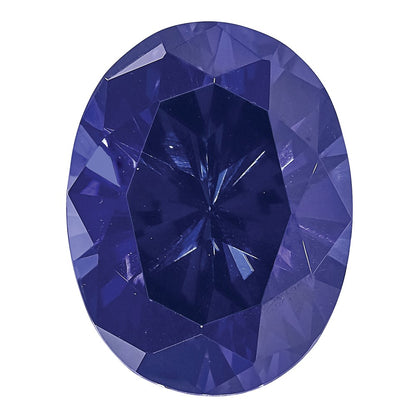 Gemstone Created Blue Sapphire 10X8mm Oval