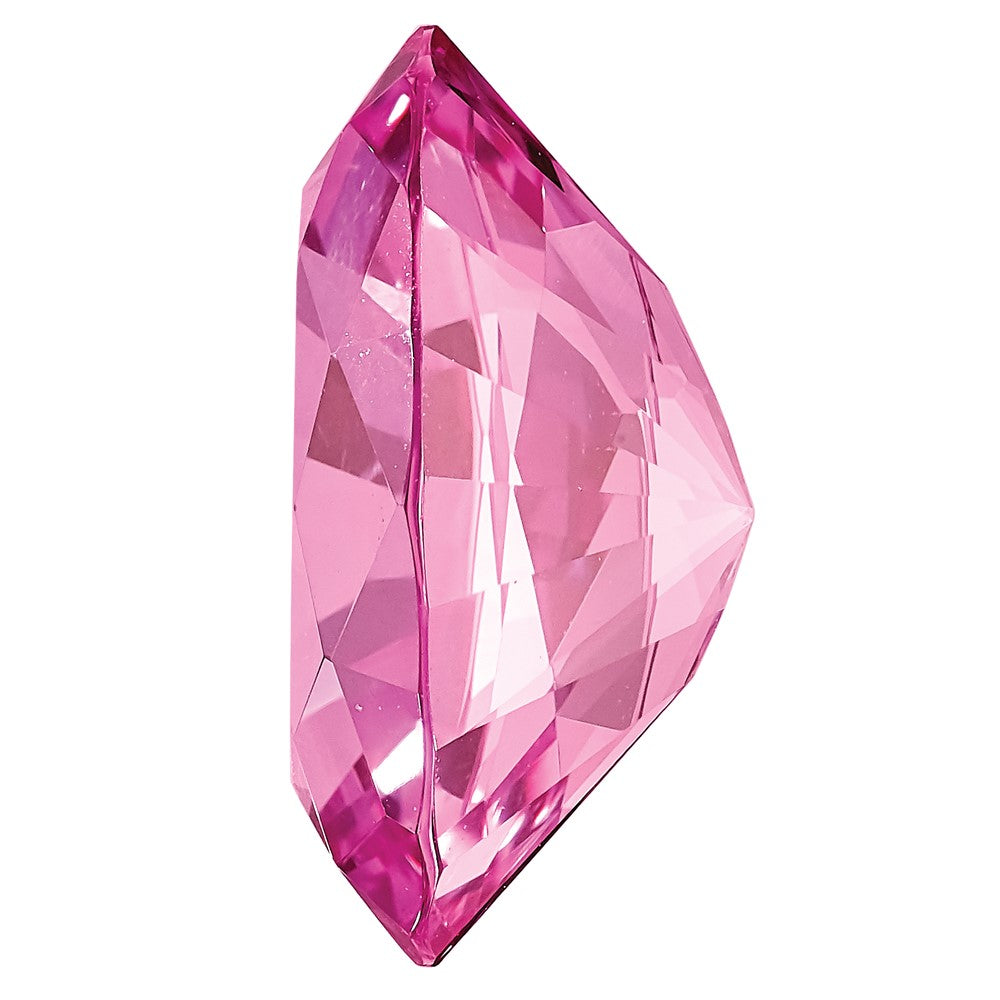 Gemstone Created Pink Sapphire 9X7mm Oval
