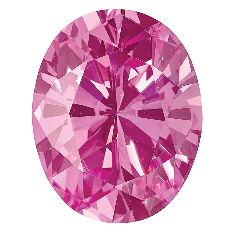 Gemstone Created Pink Sapphire 5X3mm Oval