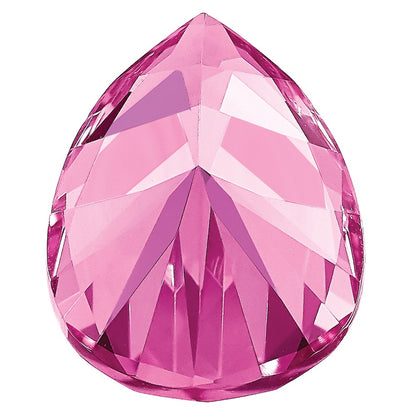 Gemstone Created Pink Sapphire 9X6mm Pear