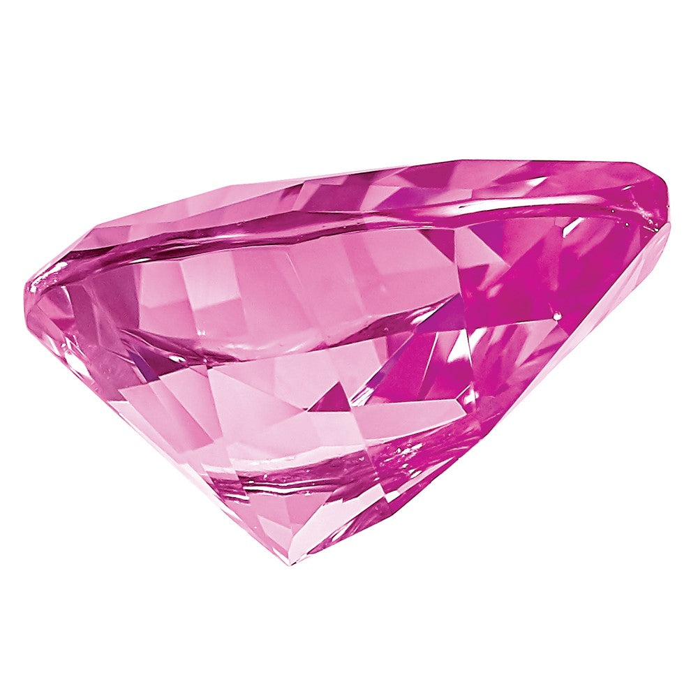 Gemstone Created Pink Sapphire 5X3mm Pear