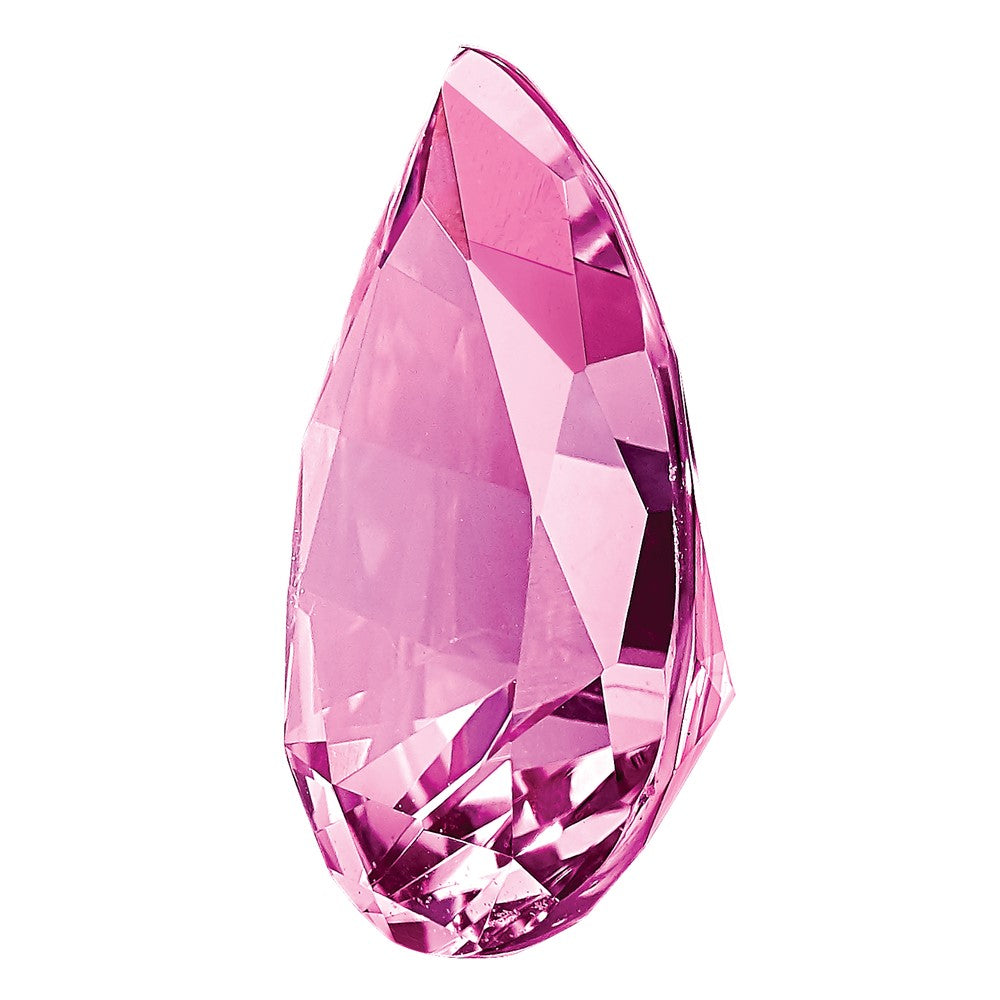 Gemstone Created Pink Sapphire 9X6mm Pear