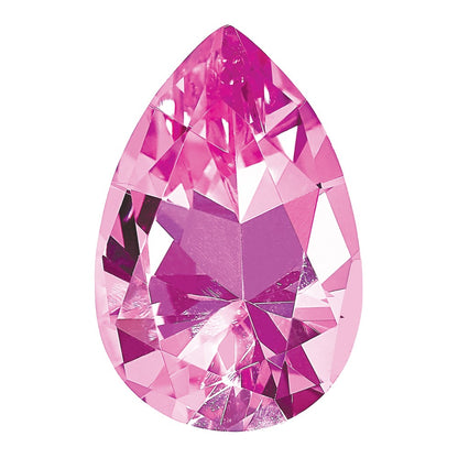 Gemstone Created Pink Sapphire 6X4mm Pear
