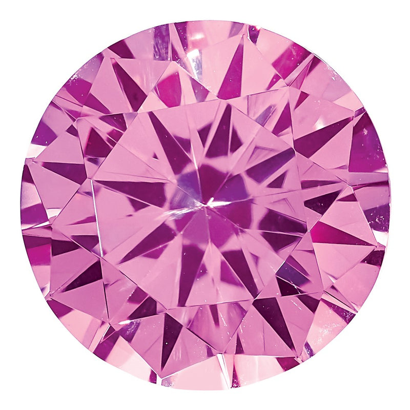 Gemstone Created Pink Sapphire 6mm Round