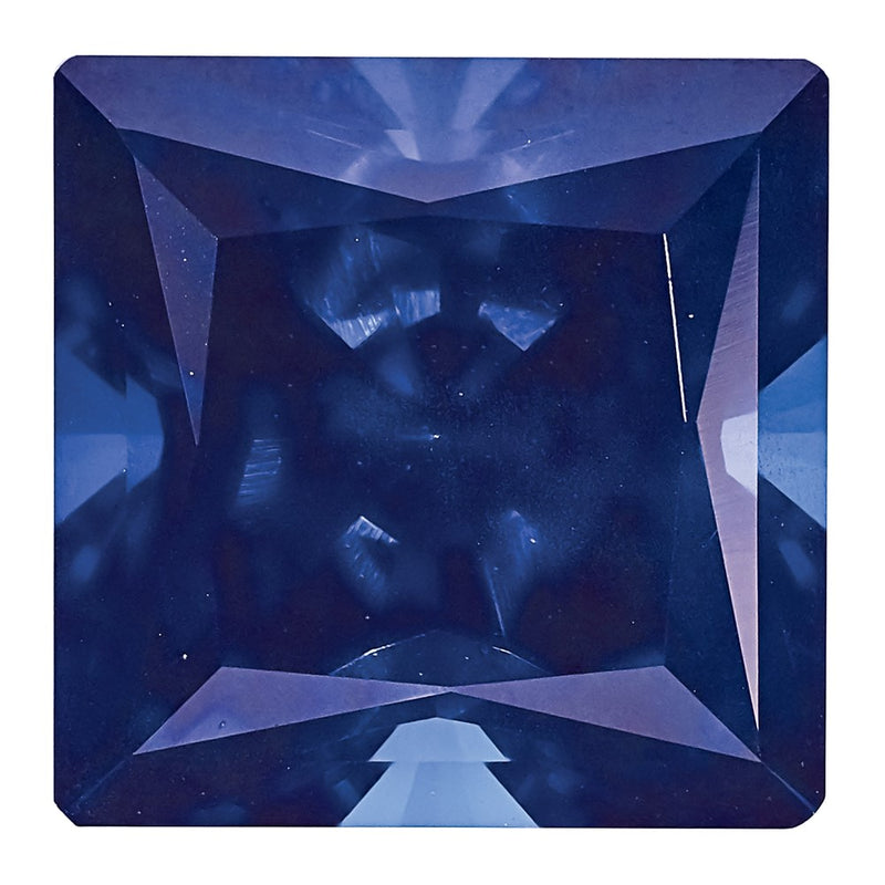 Gemstone Created Blue Sapphire 6mm Princess