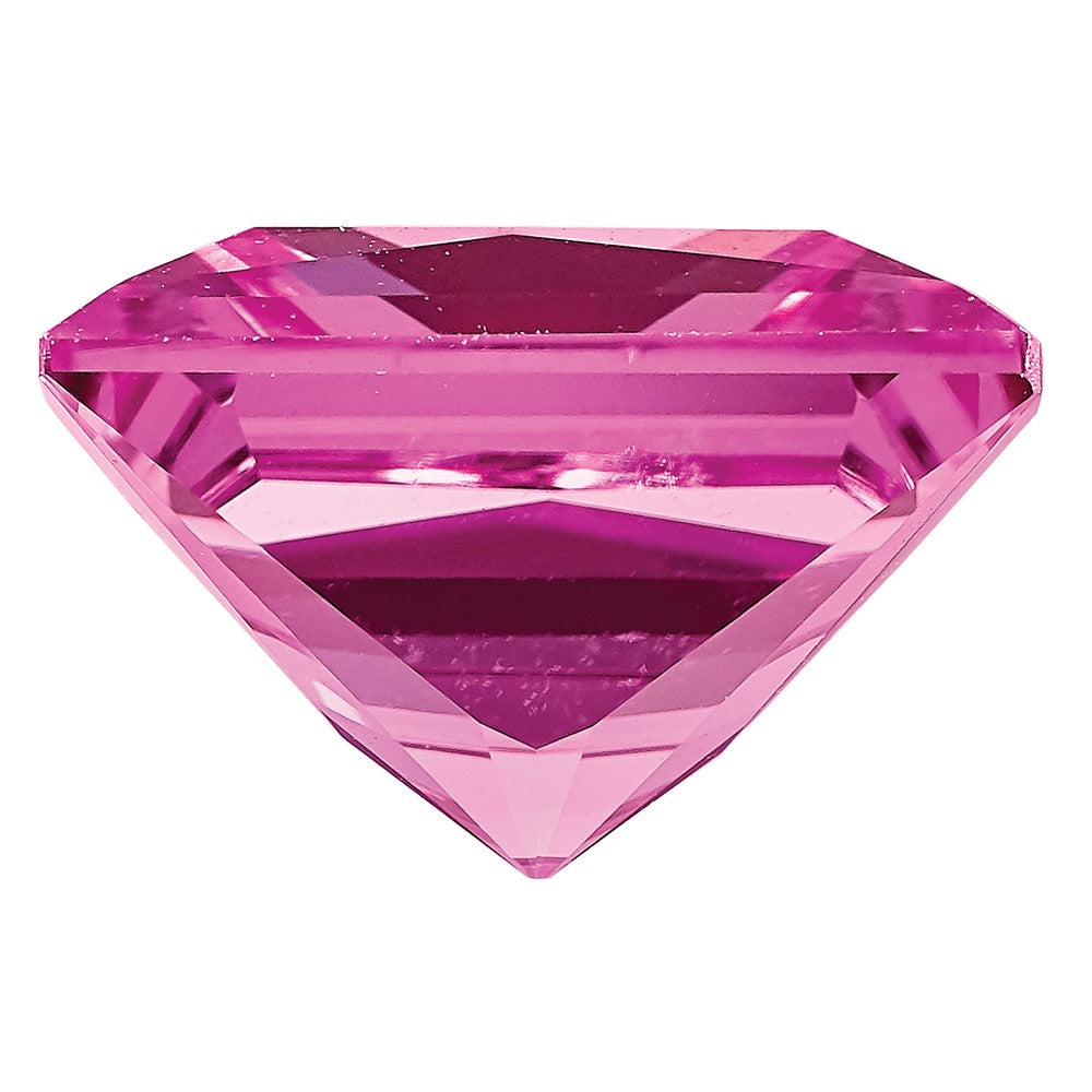 Gemstone Created Pink Sapphire 7mm Princess