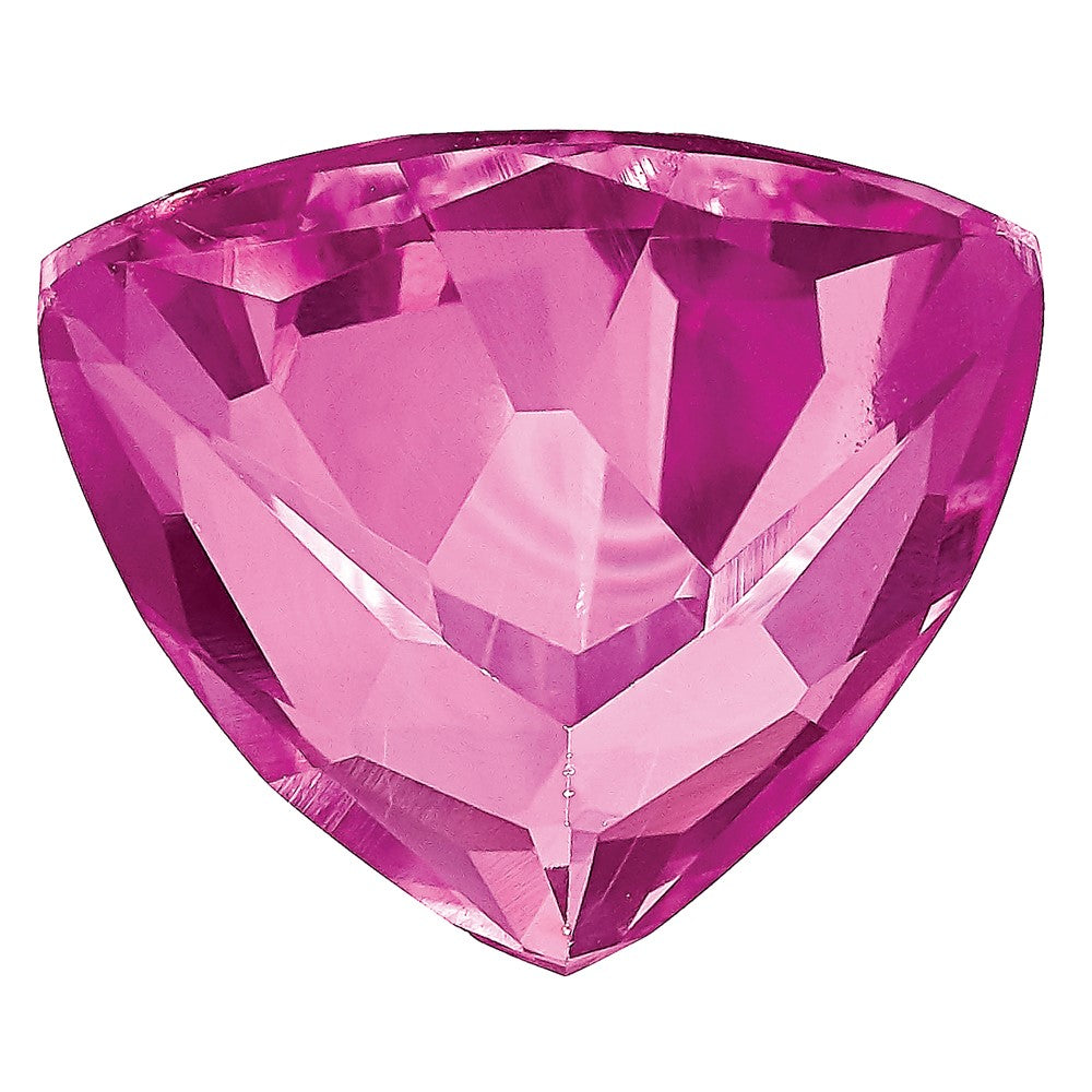 Gemstone Created Pink Sapphire 7mm Trillion