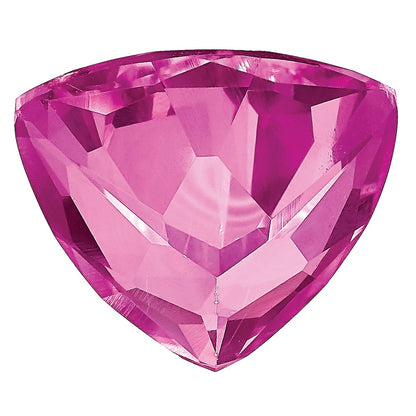 Gemstone Created Pink Sapphire 7mm Trillion