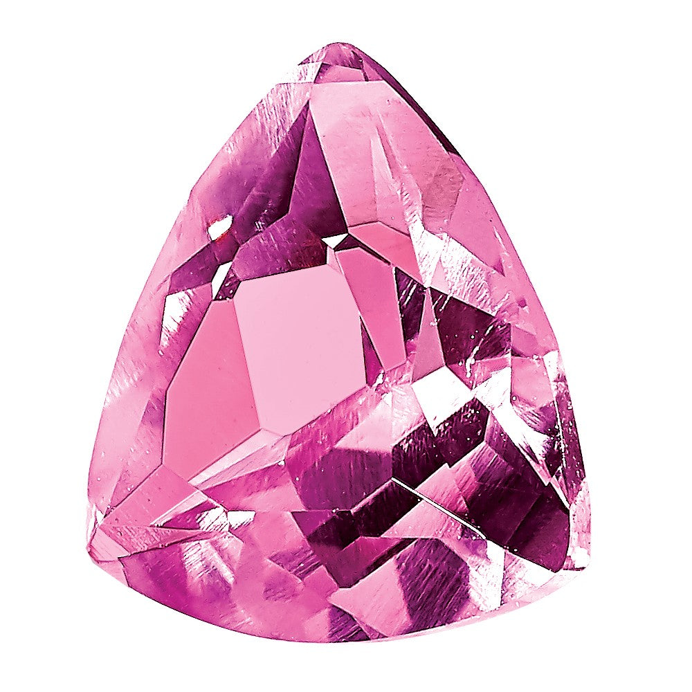 Gemstone Created Pink Sapphire 5mm Trillion