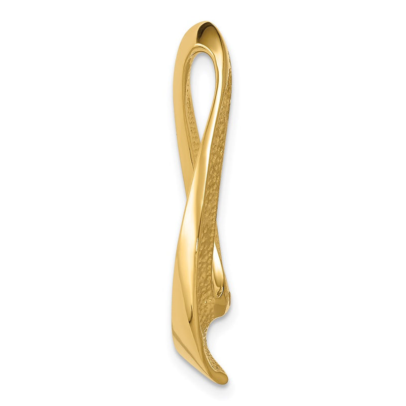 14k Yellow Gold 14k Fits up to 8mm Regular, 10mm Fancy Reversible Omega Slide
