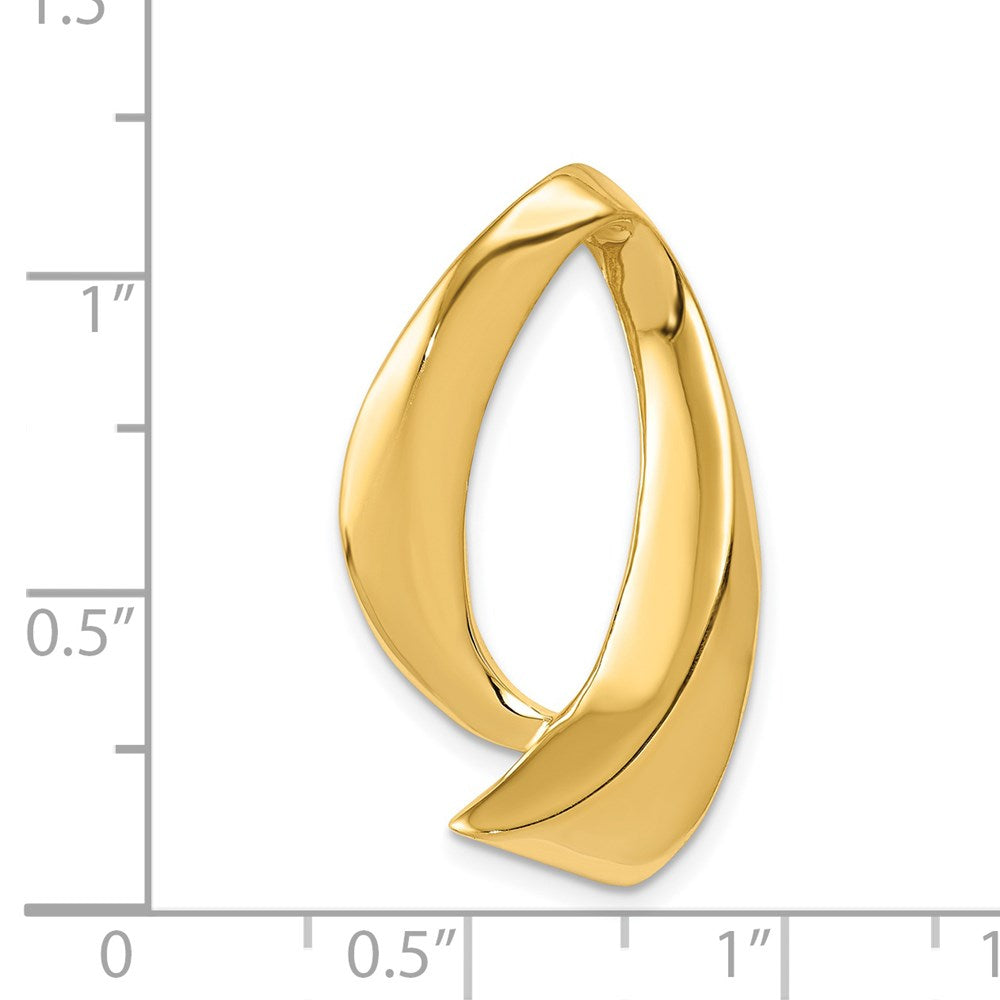 14k Yellow Gold 14k Fits up to 8mm Regular, 10mm Fancy Reversible Omega Slide