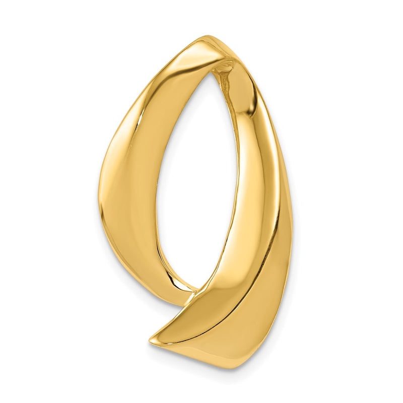 14k Yellow Gold 14k Fits up to 8mm Regular, 10mm Fancy Reversible Omega Slide