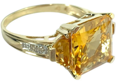 CUSTOM ORDER - 14k Yellow Gold 10x10mm Princess Cut Citrine Leverback Earrings