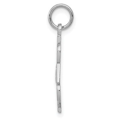 14K White Gold Polished #1 Dad Charm