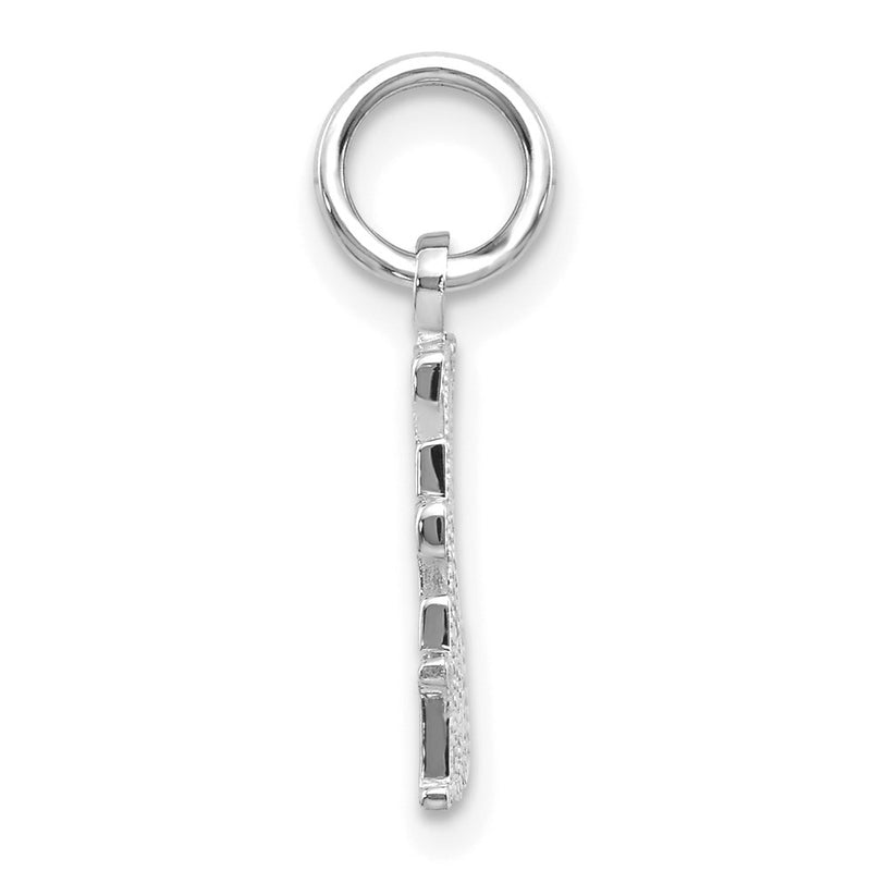 14K White Gold Polished Live Love Laugh Charm