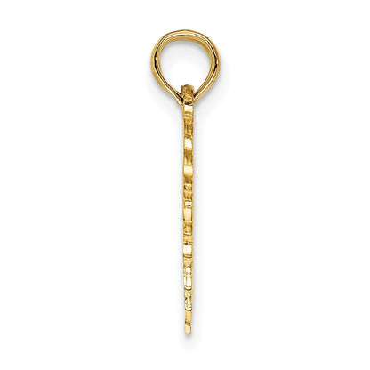 14K Yellow Gold Polished Best Friend 2 Piece Break-Apart Heart Charm