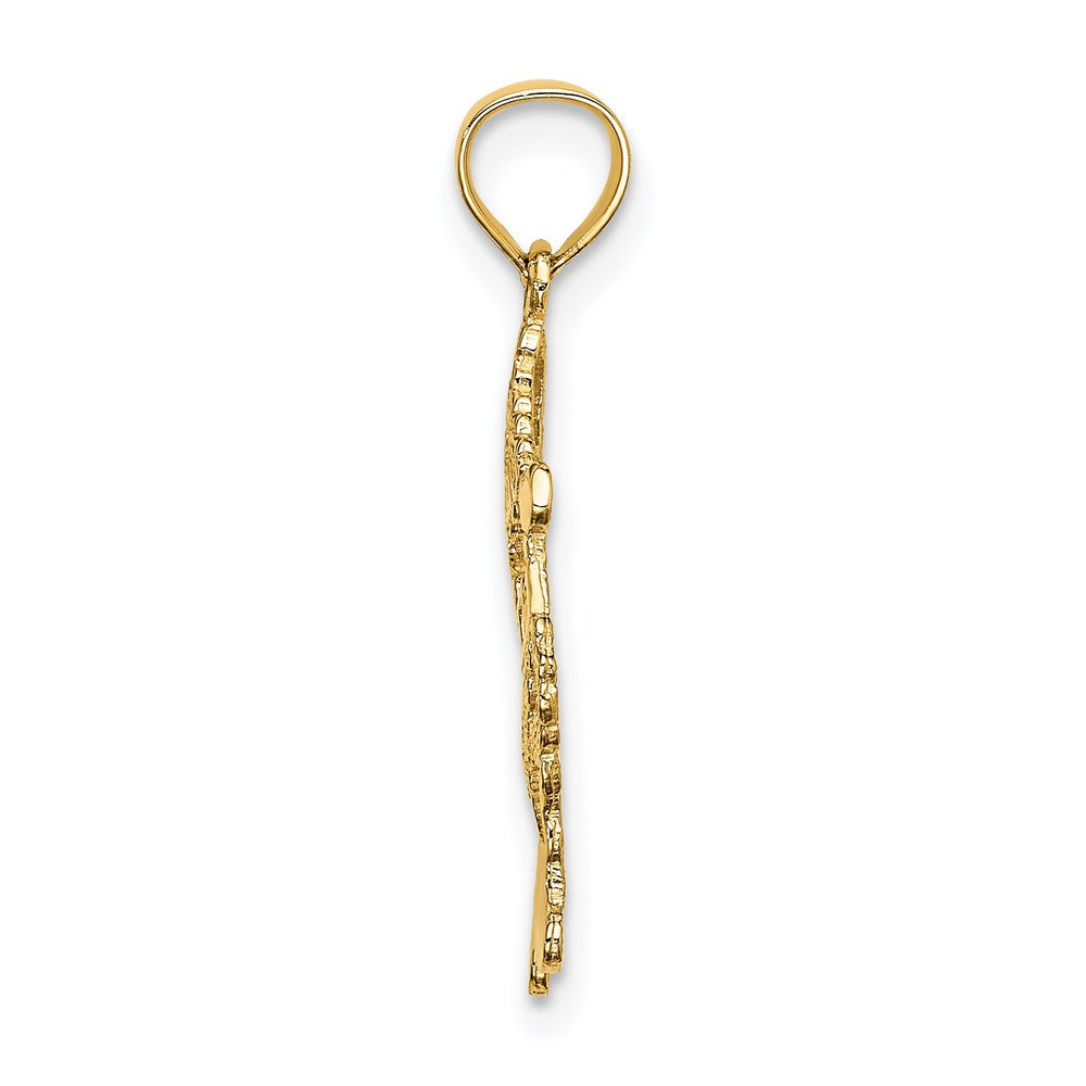 14K Yellow Gold Polished Santa Charm