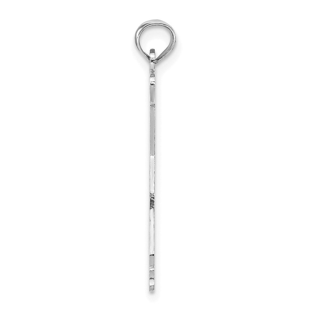14K White Gold Solid California State Pendant