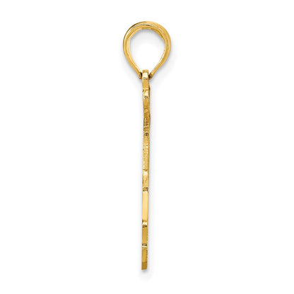 14K Yellow Gold Solid Florida State Pendant