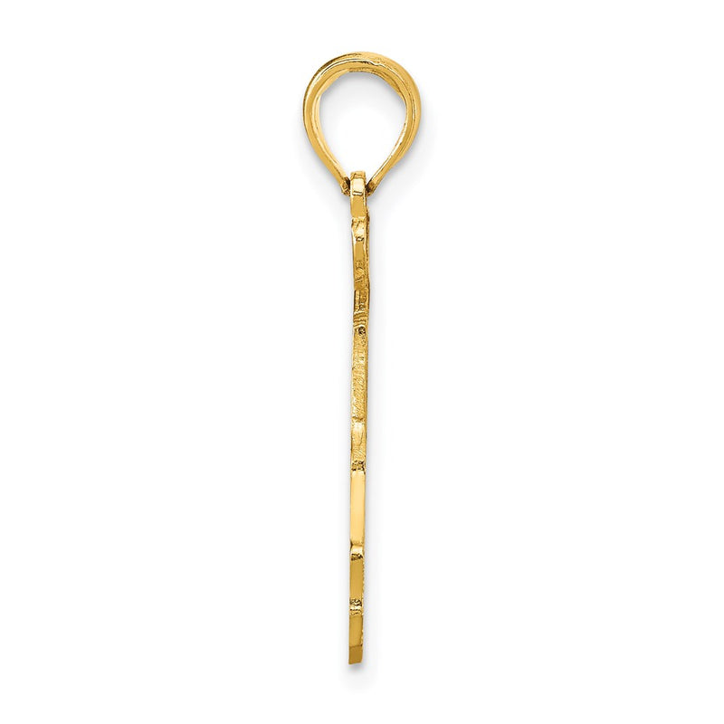 14K Yellow Gold Solid Florida State Pendant