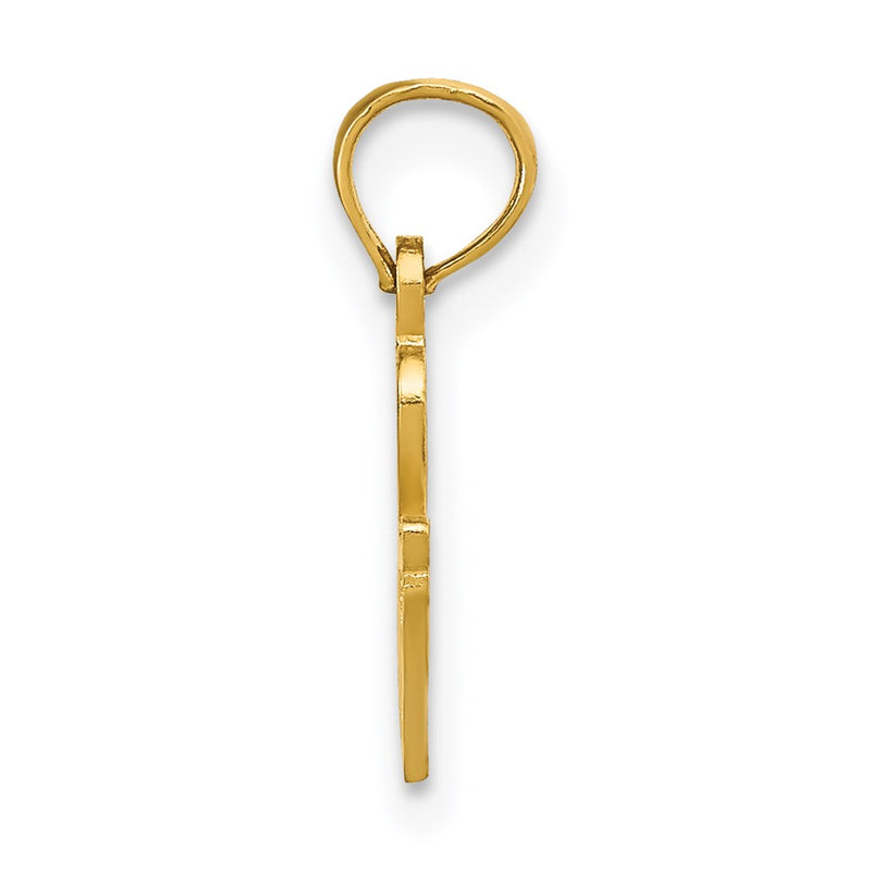 14K Yellow Gold Solid Tennessee State Pendant