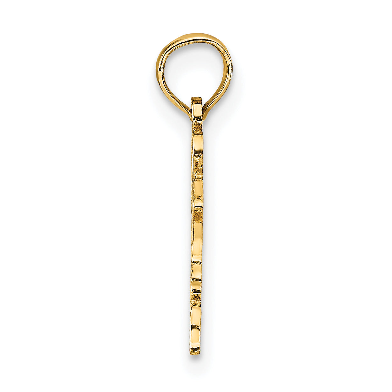 14K Yellow Gold Solid Virginia State Pendant