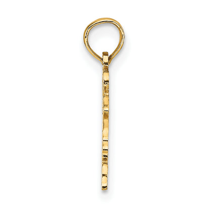 14K Yellow Gold Solid Virginia State Pendant