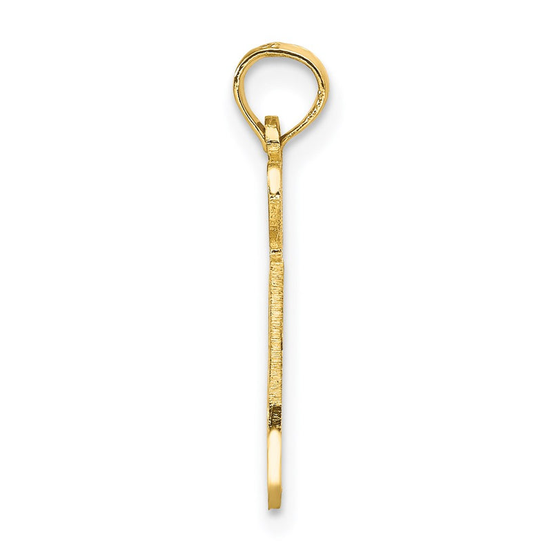 14K Yellow Gold Solid Washington State Pendant