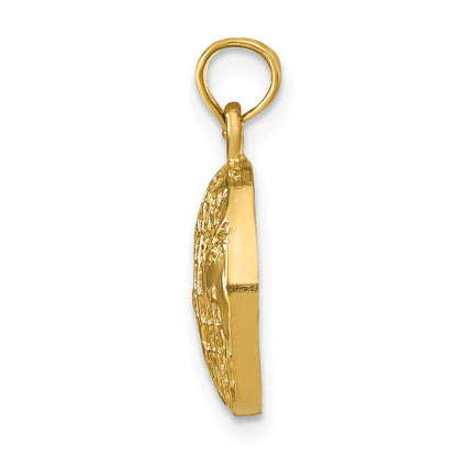 14K Yellow Gold Polished Globe Pendant