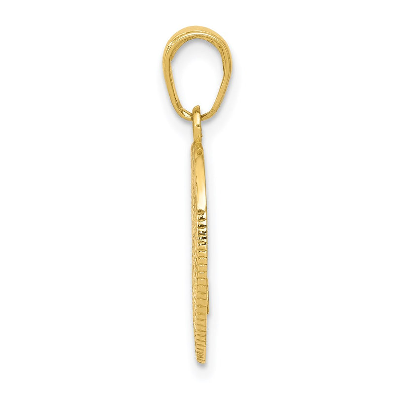 14K Yellow Gold Police Officer Badge Pendant