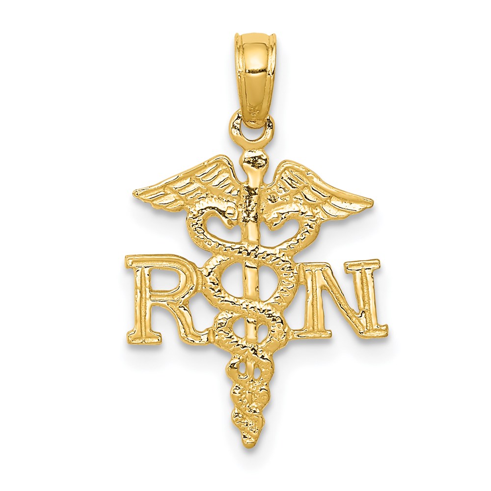 14K Yellow Gold Polished R.N. Pendant