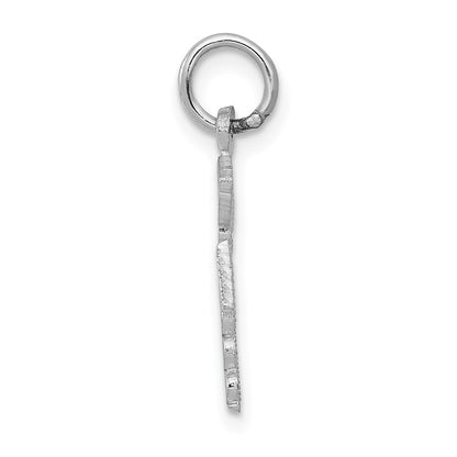 14K White Gold Rn Charm