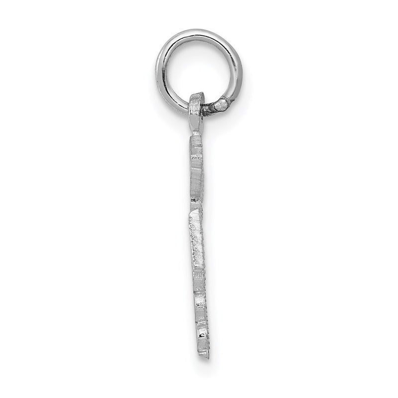 14K White Gold Rn Charm