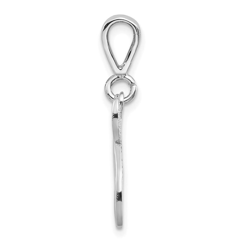 10K White Gold 10Kw Filigree Initial N Pendant